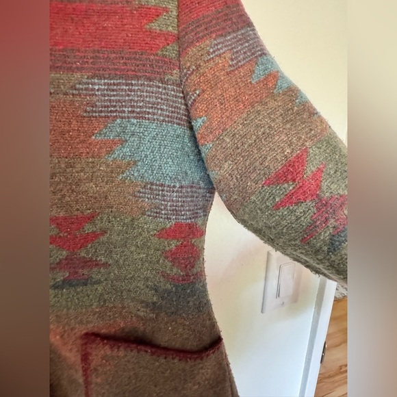 Territory Ahead Colorful Aztec Blanket Jacket Wool Blend Women Small Western EUC - Picture 6 of 8